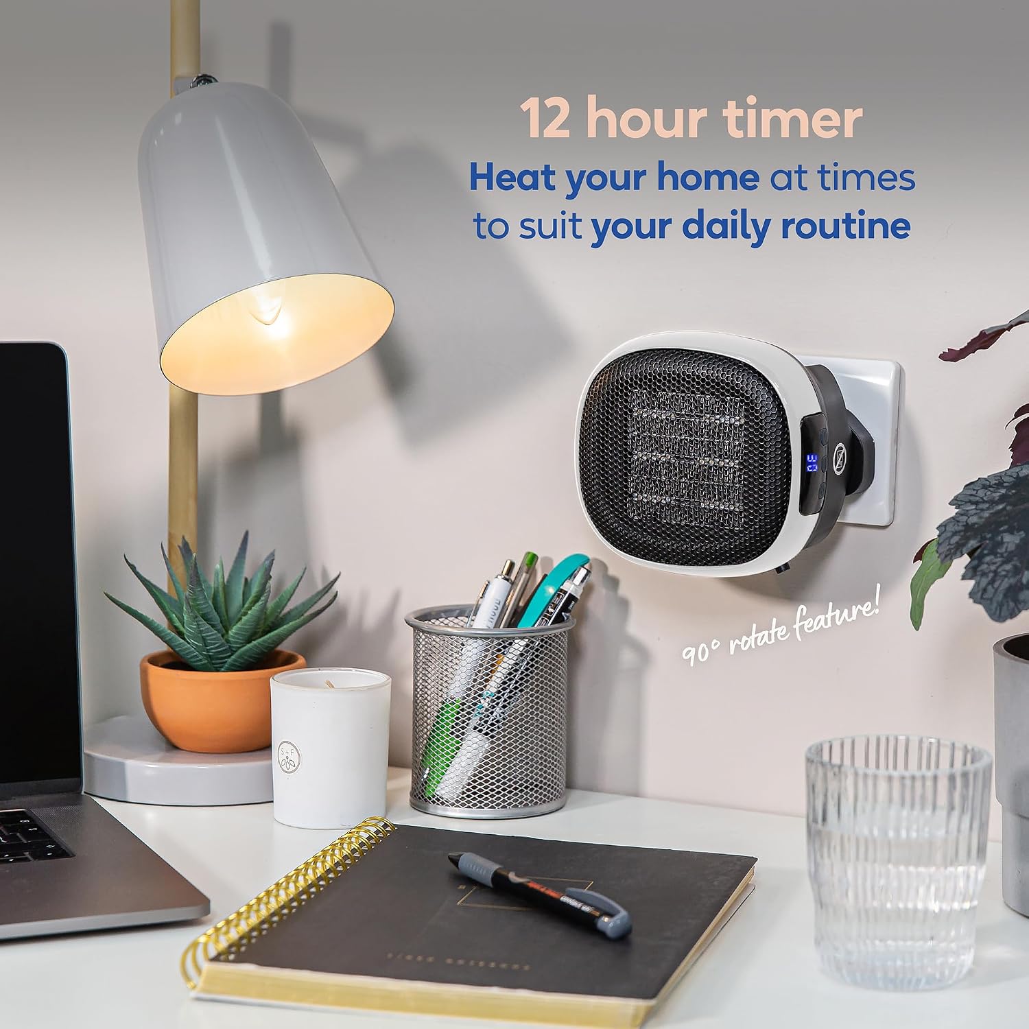 Thumbnail 4 de Russell Hobbs 700W Compact Portable Ceramic Plug-in Heater ⌛