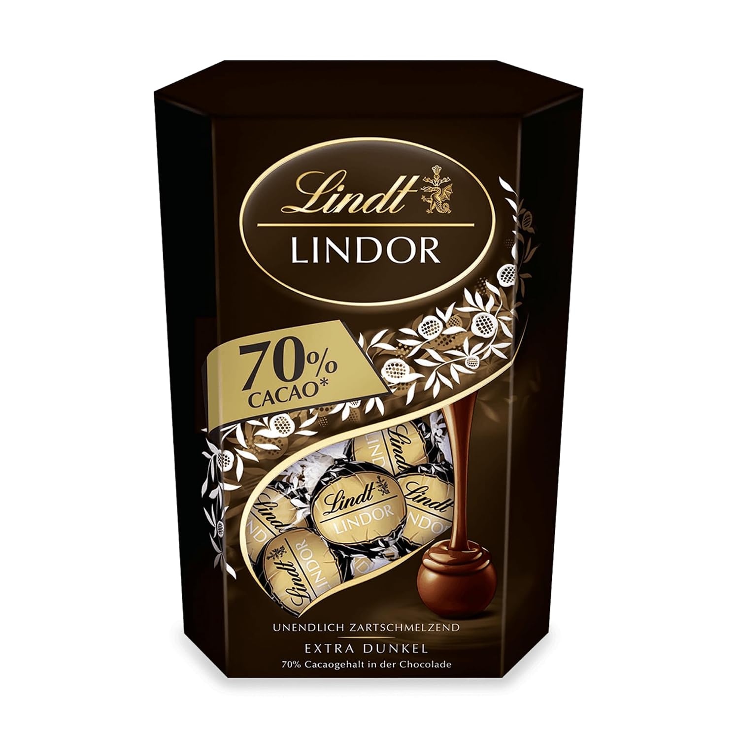 Detalle de Lindt LINDOR Cornet Dark 70% – 500 g mit 38 Kugeln