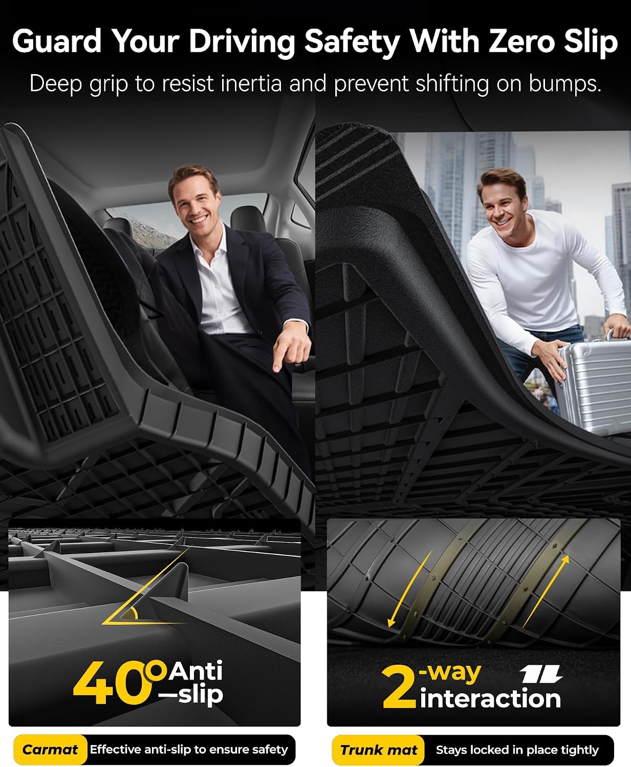 Thumbnail 5 de 3W Tesla Model Y Juniper 2025-2026 Floor Mats with Vigormold™ TPE (9-Piece Set)