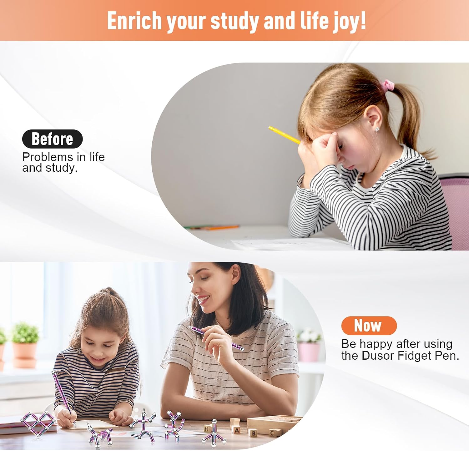 Detalle 2 de Dusor Magnetic Fidget Pen Gift for Women
