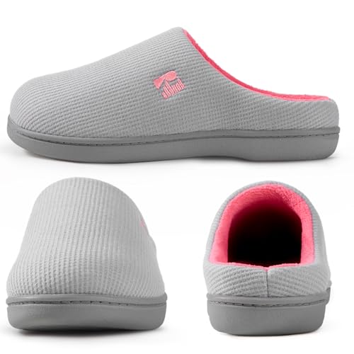 Detalle de RockDove Chausson Original à Mémoire de Forme Deux Tons pour Femmes – Gris/Rose, EU 38/39