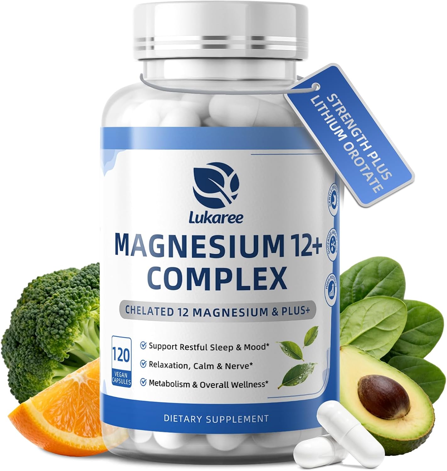 Detalle de Lukaree Magnesium Complex Supplement 120 Capsules
