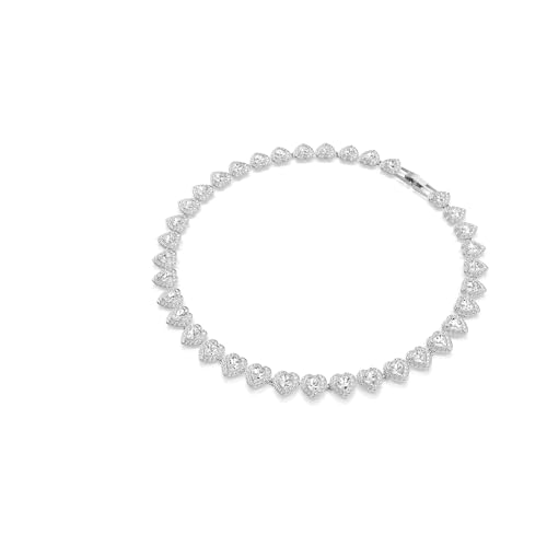Thumbnail 1 de Swarovski Ariana Grande x Collana Tennis: gioiello con pavé di cristalli Cry a forma di cuore, placcatura rodio