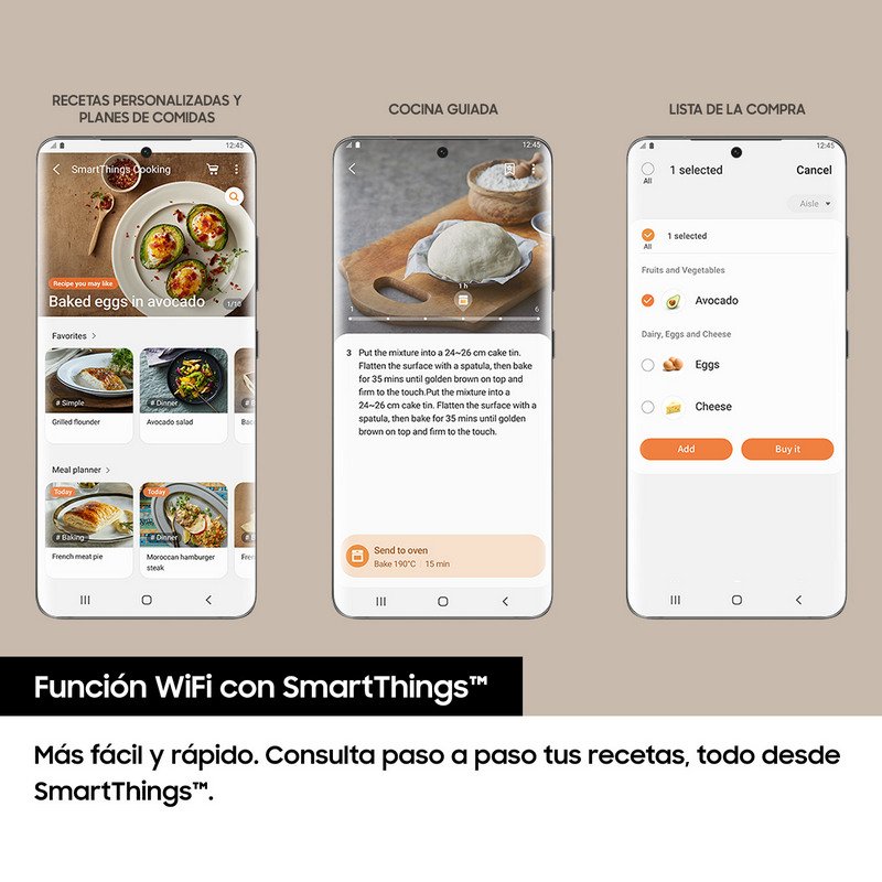 Thumbnail 2 de Samsung NV7B4455UAS Horno pirolítico 76L A+