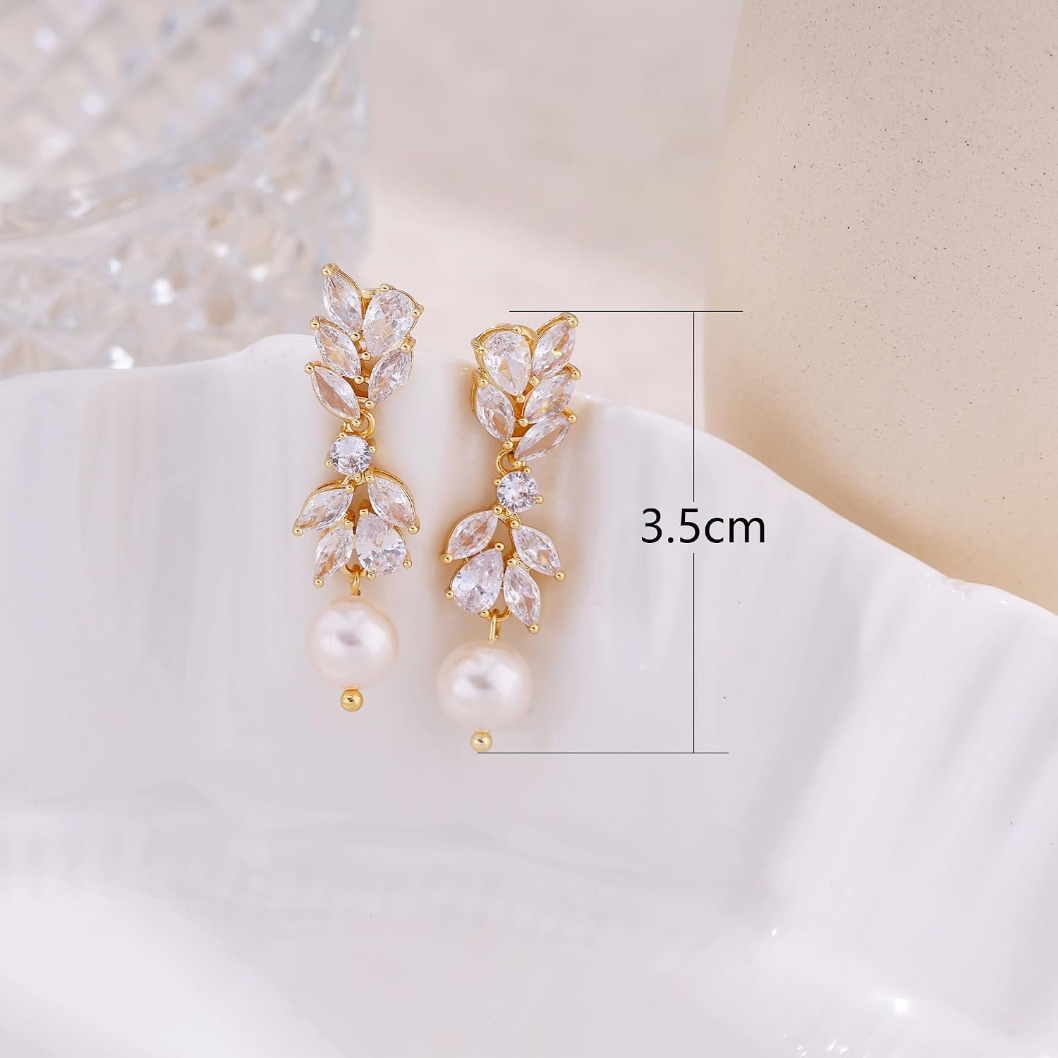 Detalle 2 de SELFROSE Drop Earrings, 14K Gold-Plated
