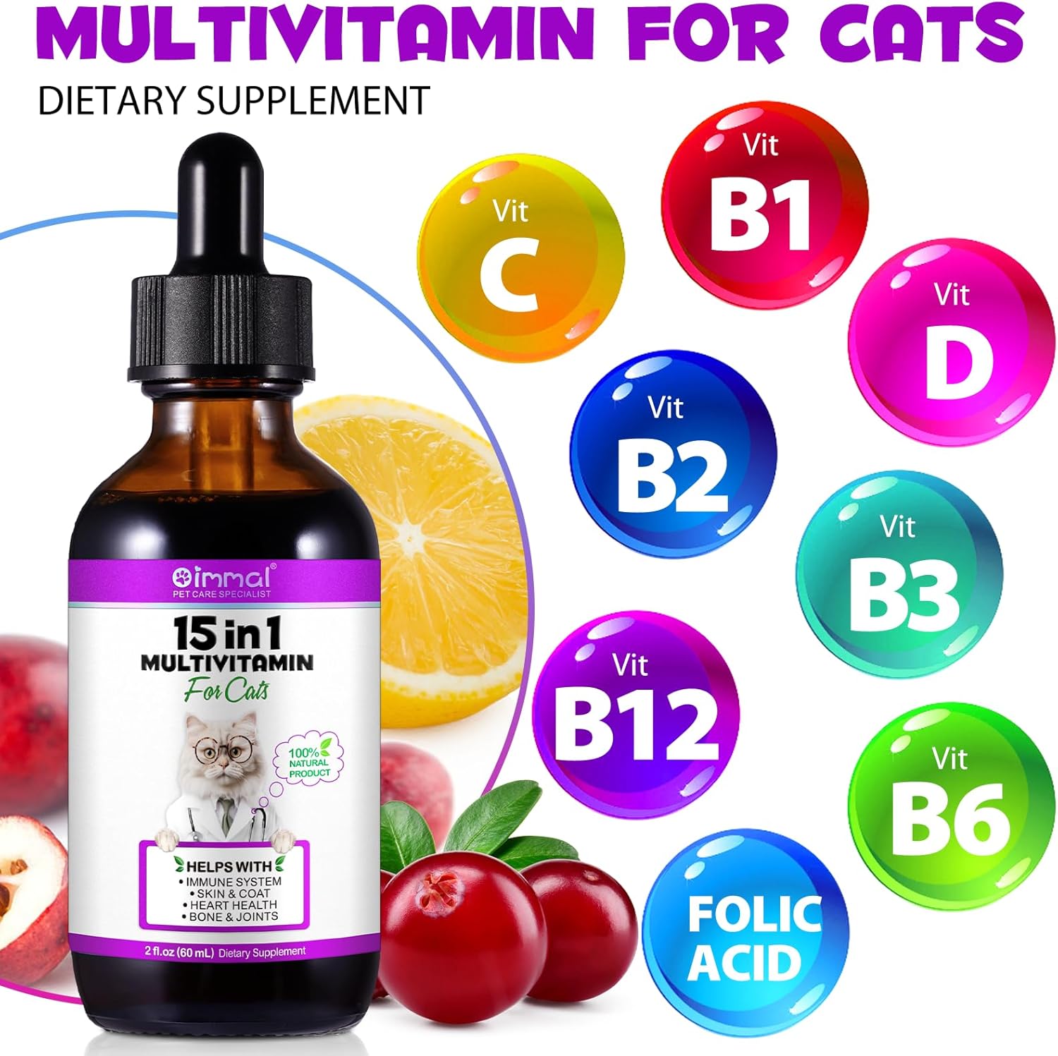 Detalle 2 de Katzen Multivitamin 15‑in‑1 Flüssigvitamin
