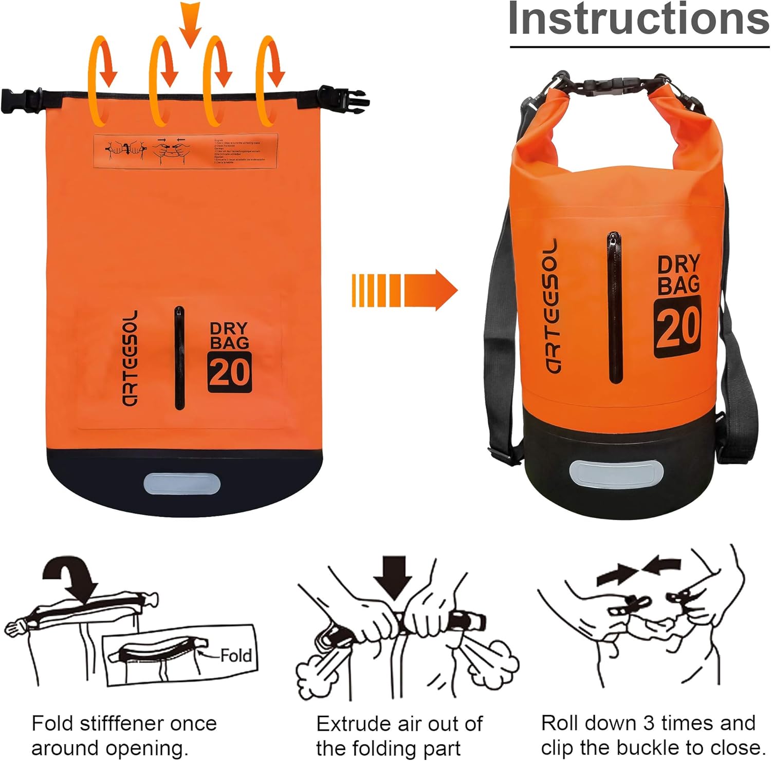 Detalle 2 de Blackace arteesol Bolsa estanca Dry Bag 5L
