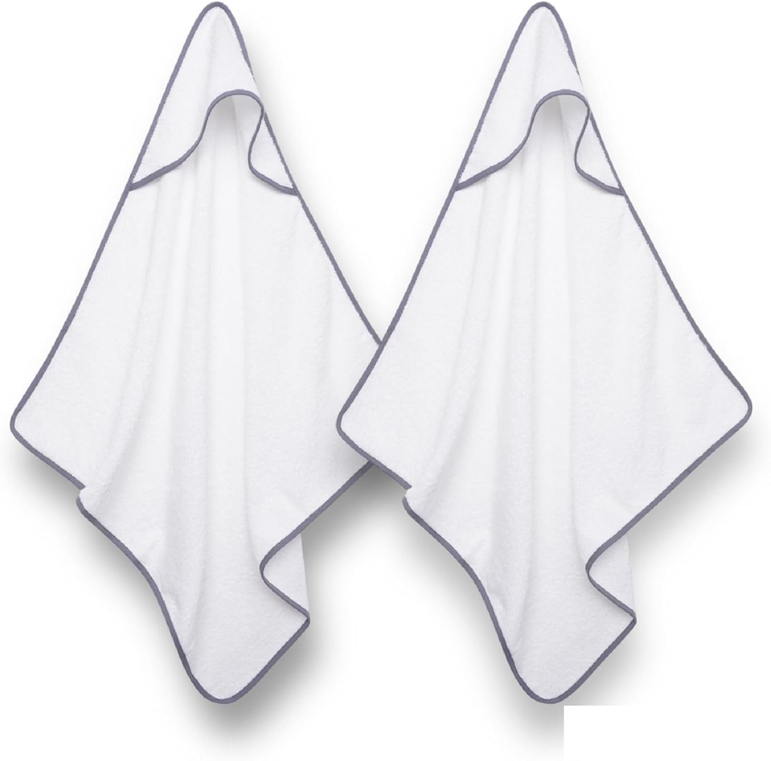 Detalle de Sasma Home 2-Pack Baby Hooded Towels – 100% Cotton, Soft & Absorbent (75 x 75 cm)