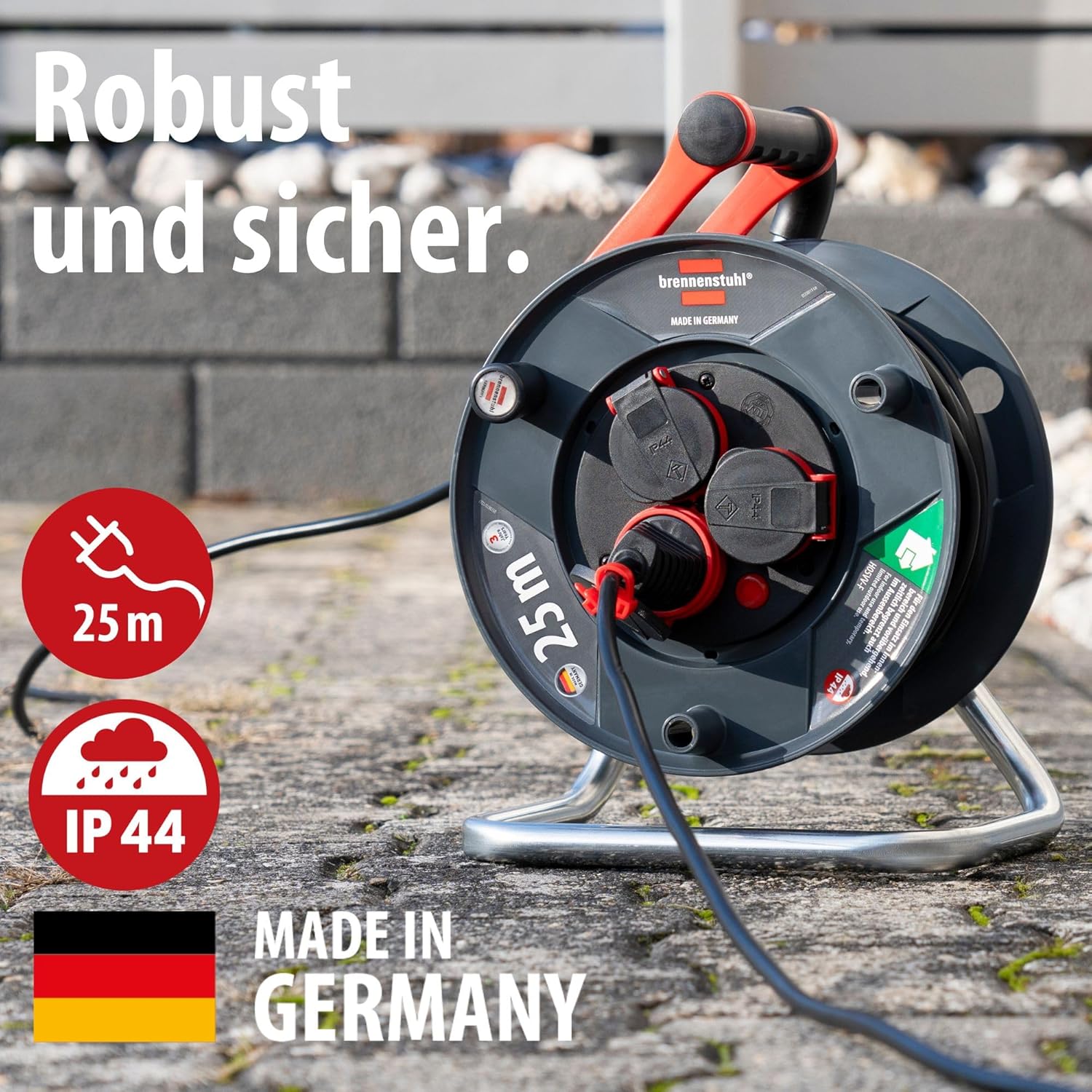 Thumbnail 1 de Brennenstuhl Garant V2 IP44 Kabeltrommel 25 m Outdoor – zuverlässig, geschützt und praktisch