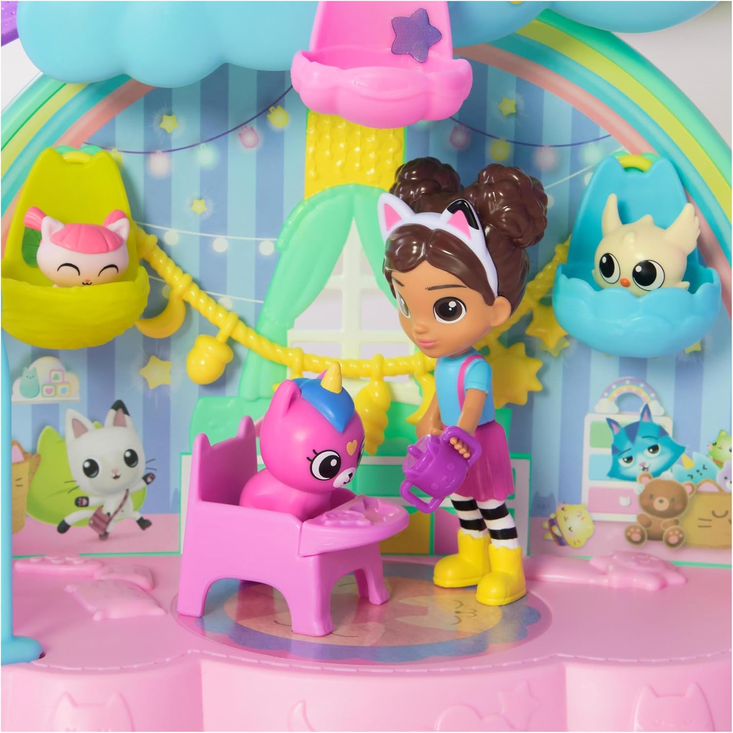 Thumbnail 4 de Gabby’s Dollhouse Kitty Care Playroom 17-Piece Playset