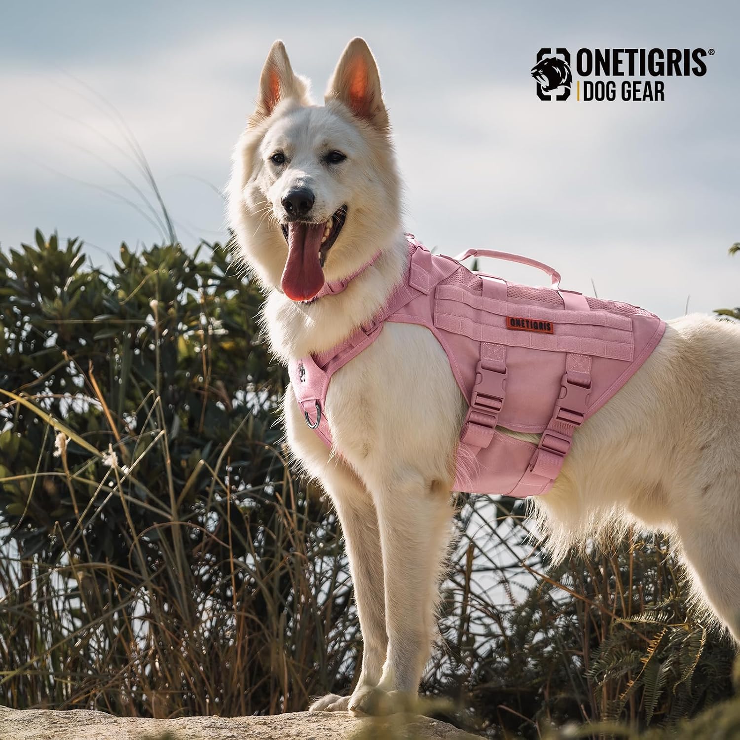 Thumbnail 6 de OneTigris AIRE Mesh Tactical Dog Harness – breathable no-pull service dog vest with handle & MOLLE