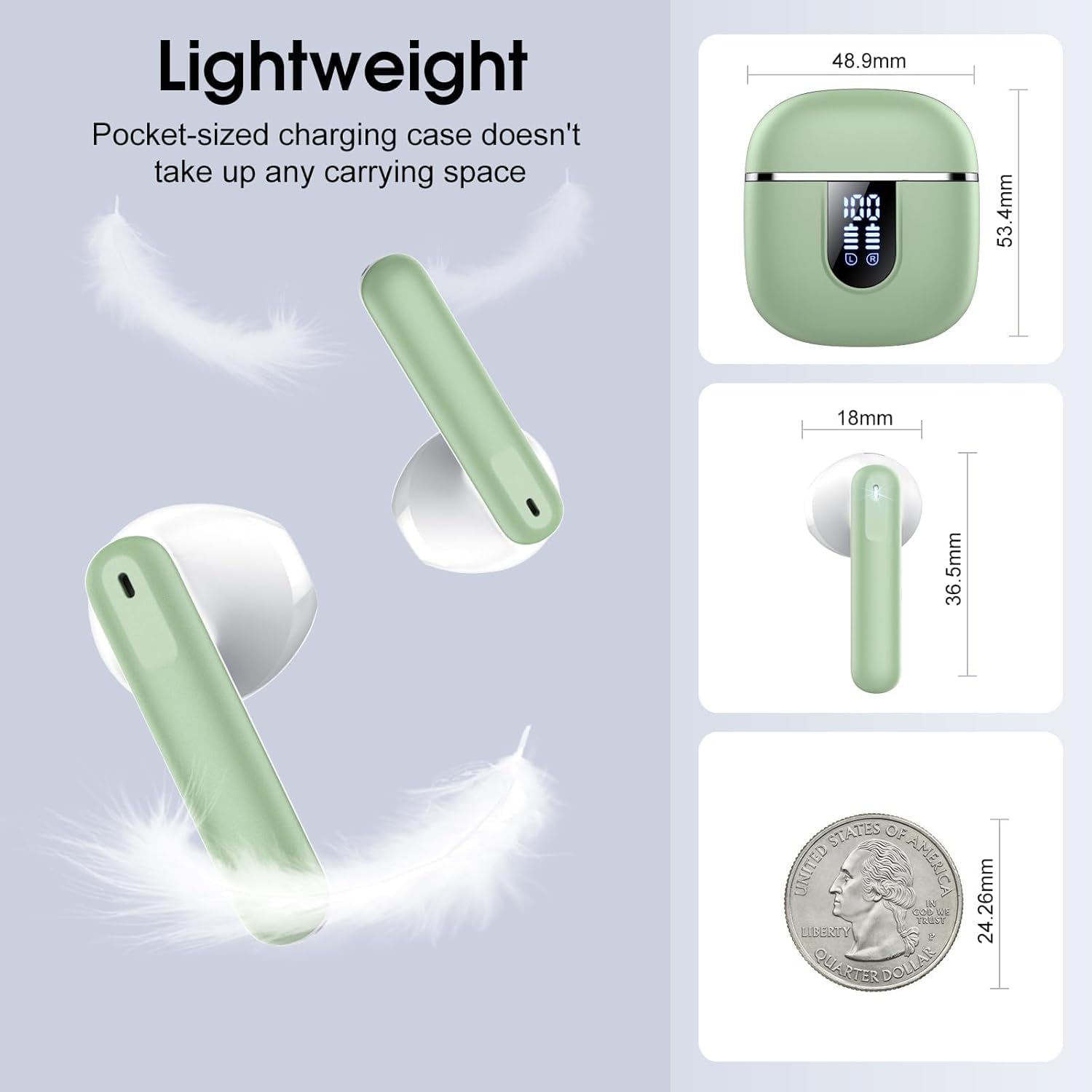 Thumbnail 4 de Wireless Earbuds Bluetooth 5.4 40H Playback