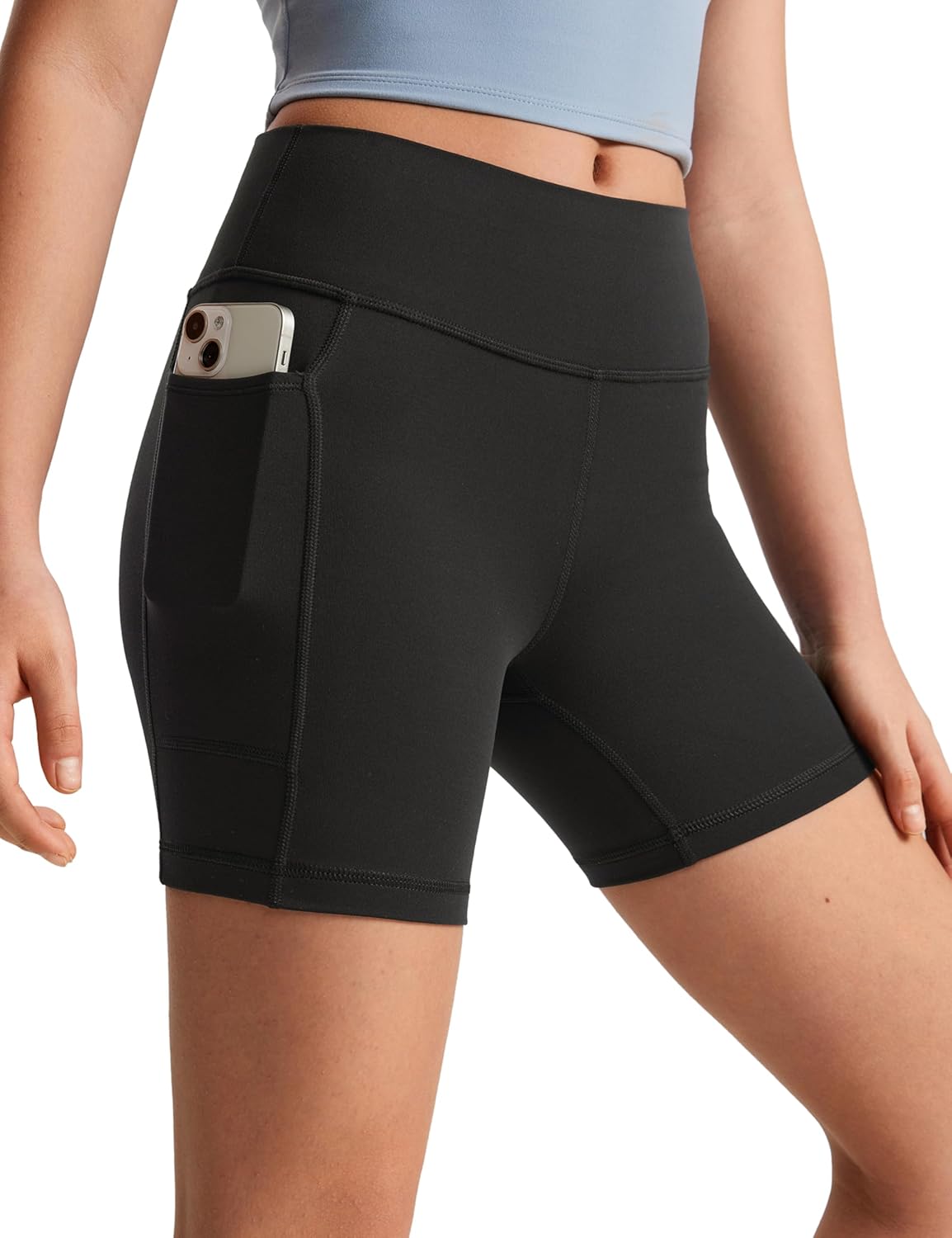 Detalle 2 de CRZ YOGA Ragazze Butterluxe Athlétique Motard Shorts con Tasche
