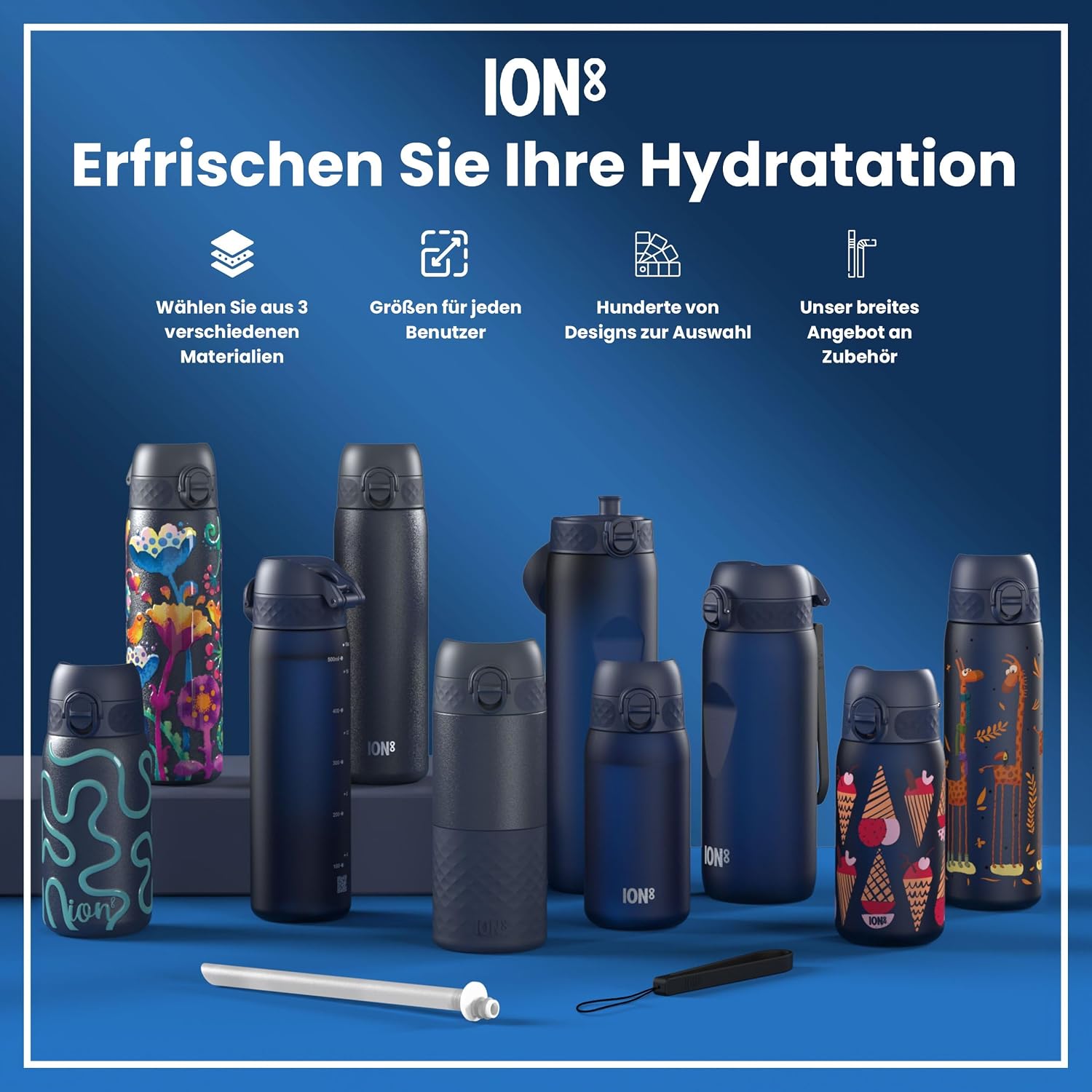 Thumbnail 6 de ion8 Leicht Stahl-Trinkflasche 600 ml đ„€