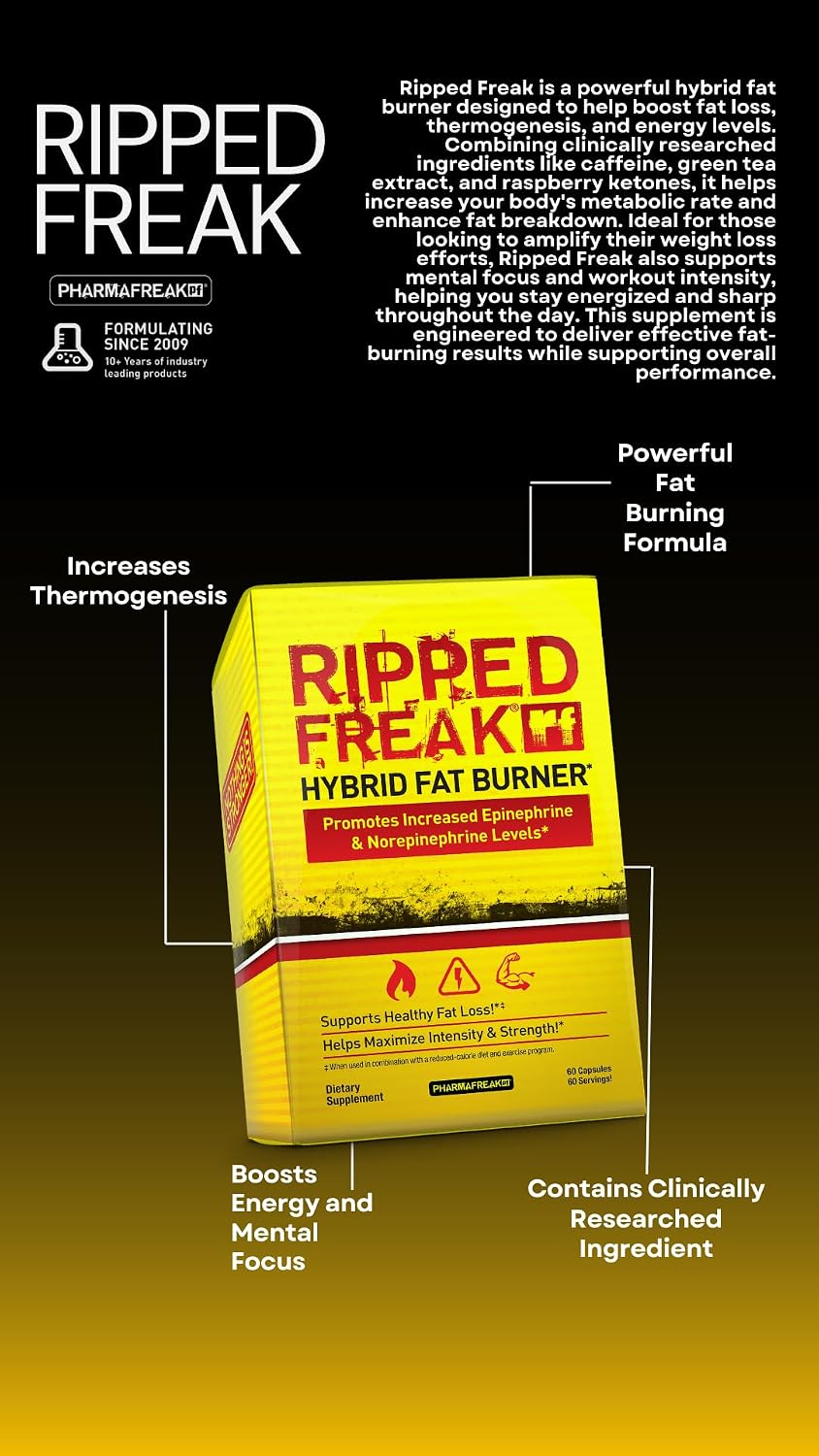Detalle de PHARMAFREAK PFT10001 RIPPED FREAK Metabolism Support, 60 Veggie Caps