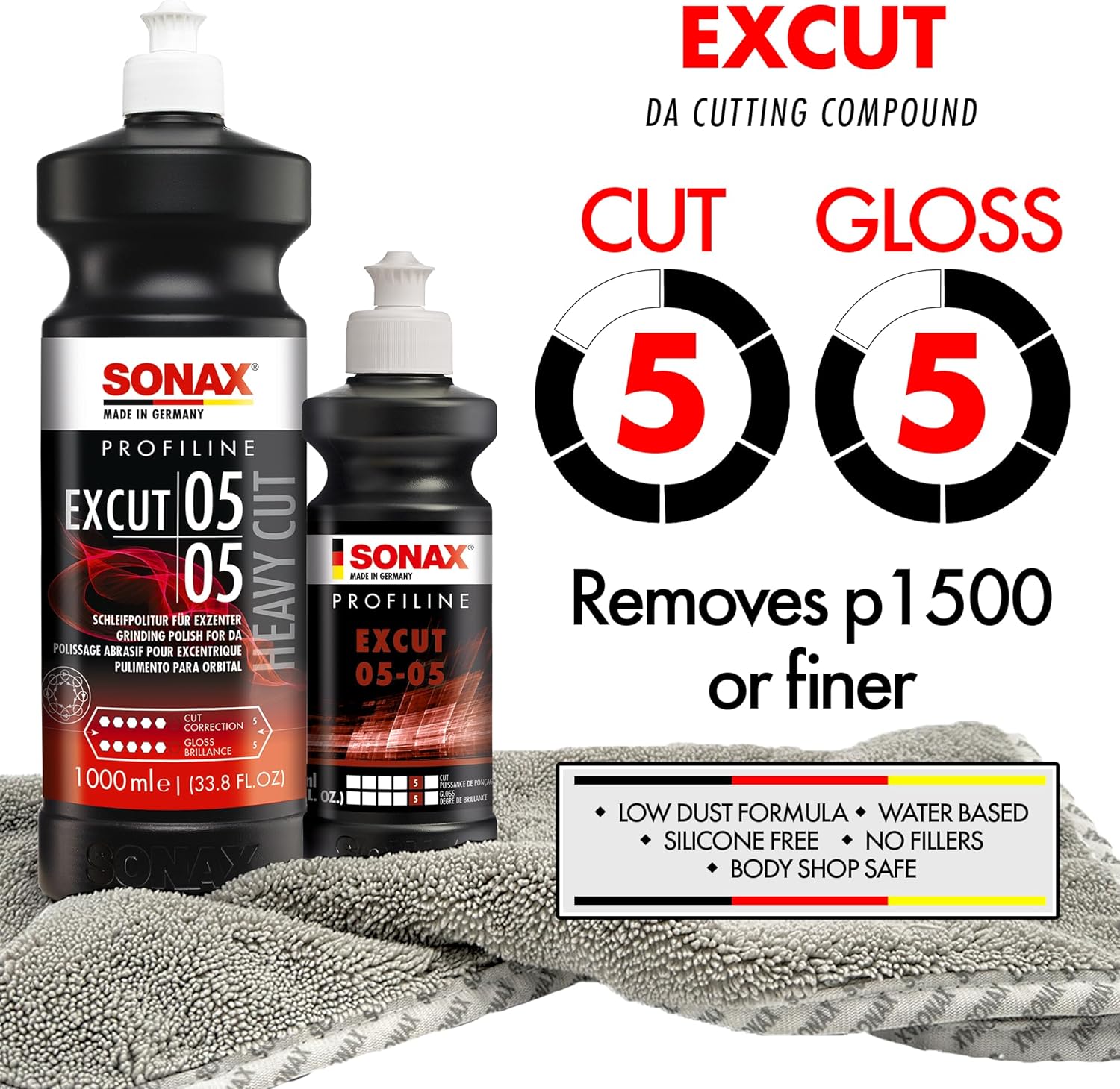 Thumbnail 1 de SONAX PROFILINE ExCut 05-05 (1 L): pasta abrasiva rimuove graffi e residui dalla vernice auto