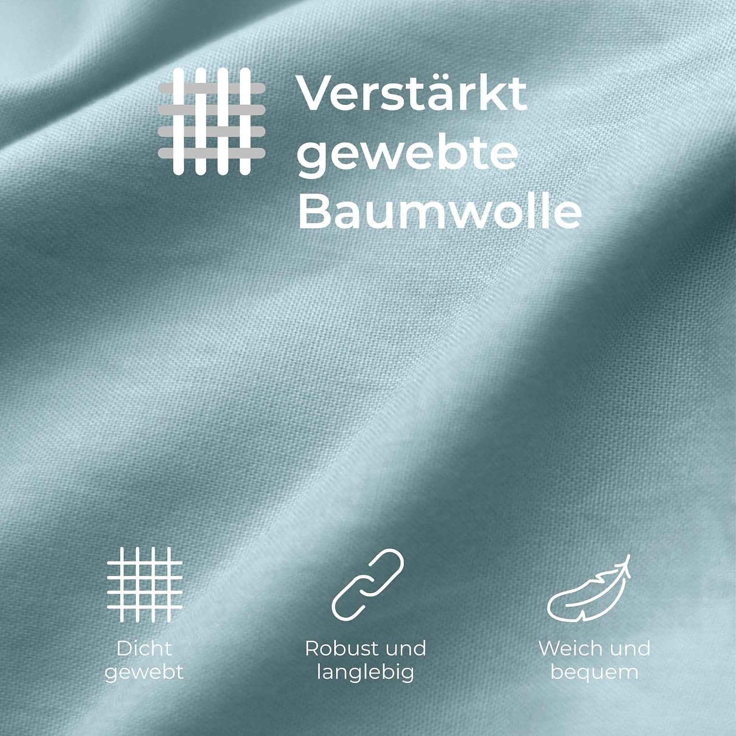 Detalle 2 de Dreamzie Kissenbezug 40 x 80 Renforcé Baumwolle – 2er‑Set