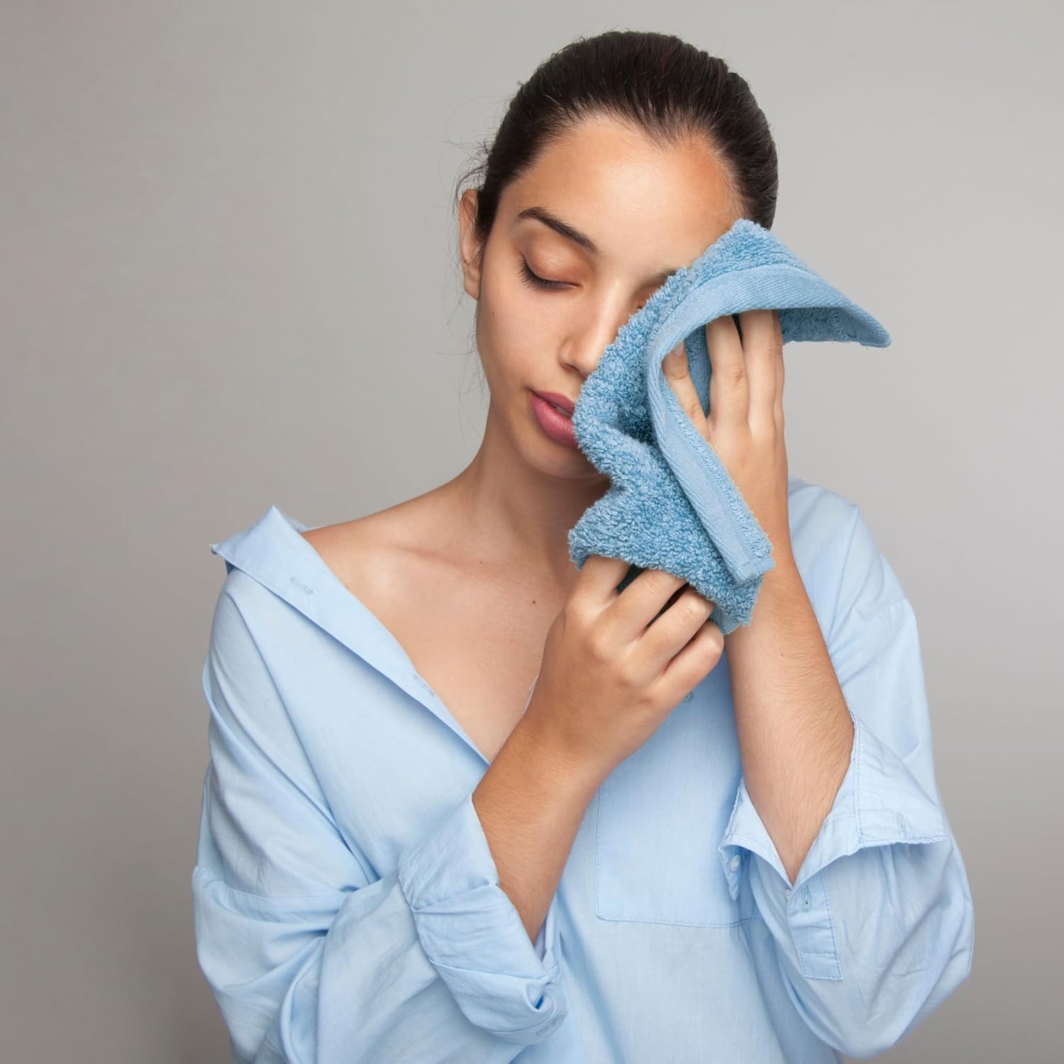 Thumbnail 5 de Infinitee Xclusives 12er Set Waschlappen 30 x 30 cm aus 100 % Baumwolle – Charming Grey