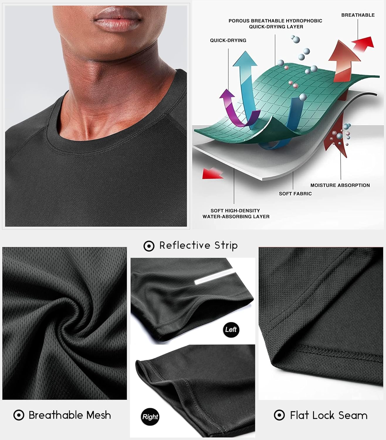 Thumbnail 5 de Boyzn Sport-T-Shirts Herren im 1/3/5/7er Pack – kurzarm, schnell trocknend & atmungsaktiv