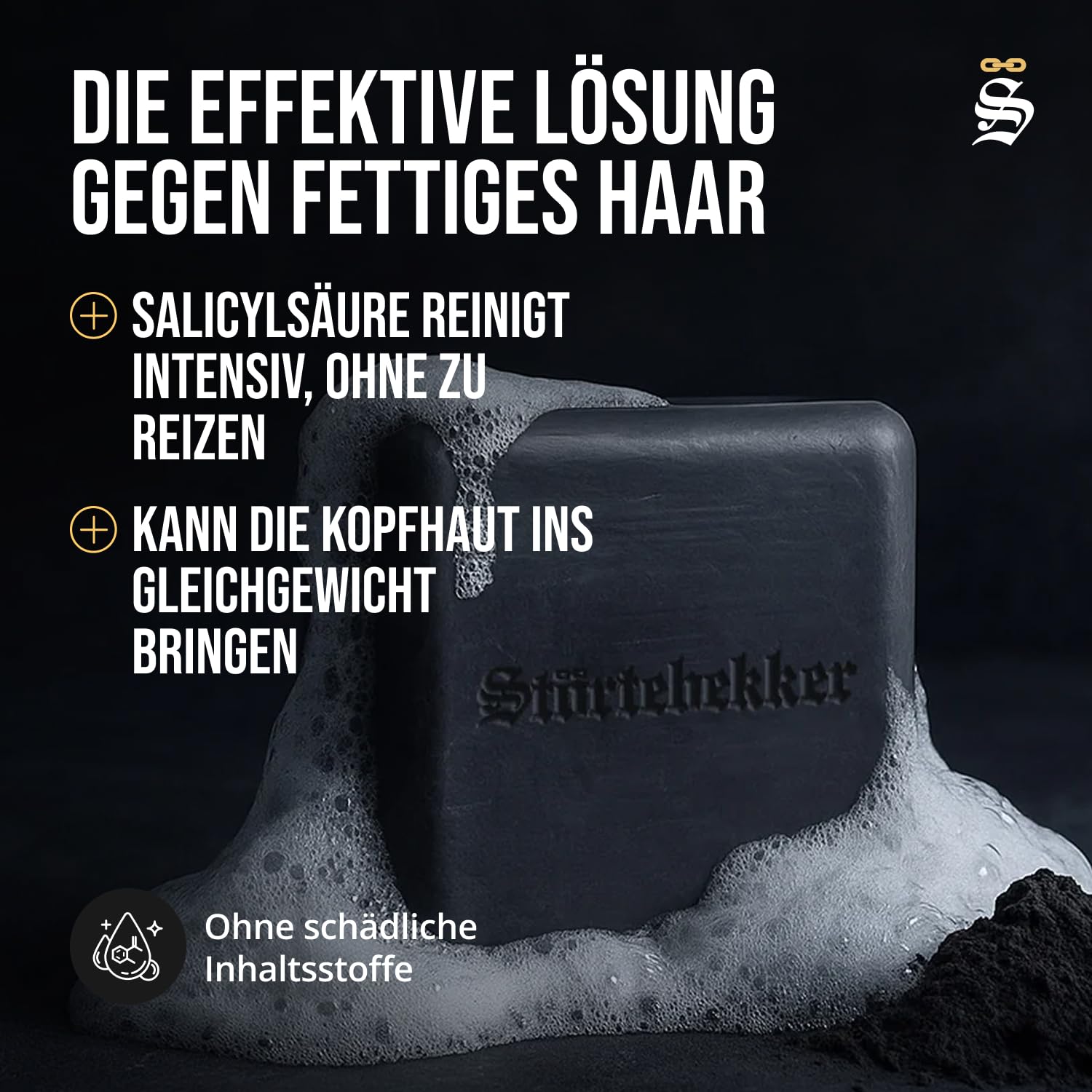 Detalle de Störtebekker Premium Shampoo Bar Active Carbon – 100 g