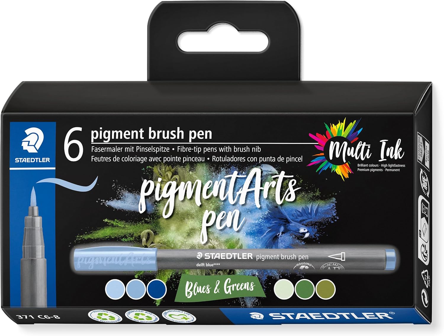Staedtler PIGMENT ART Brush 371 6 feutres 🖌️