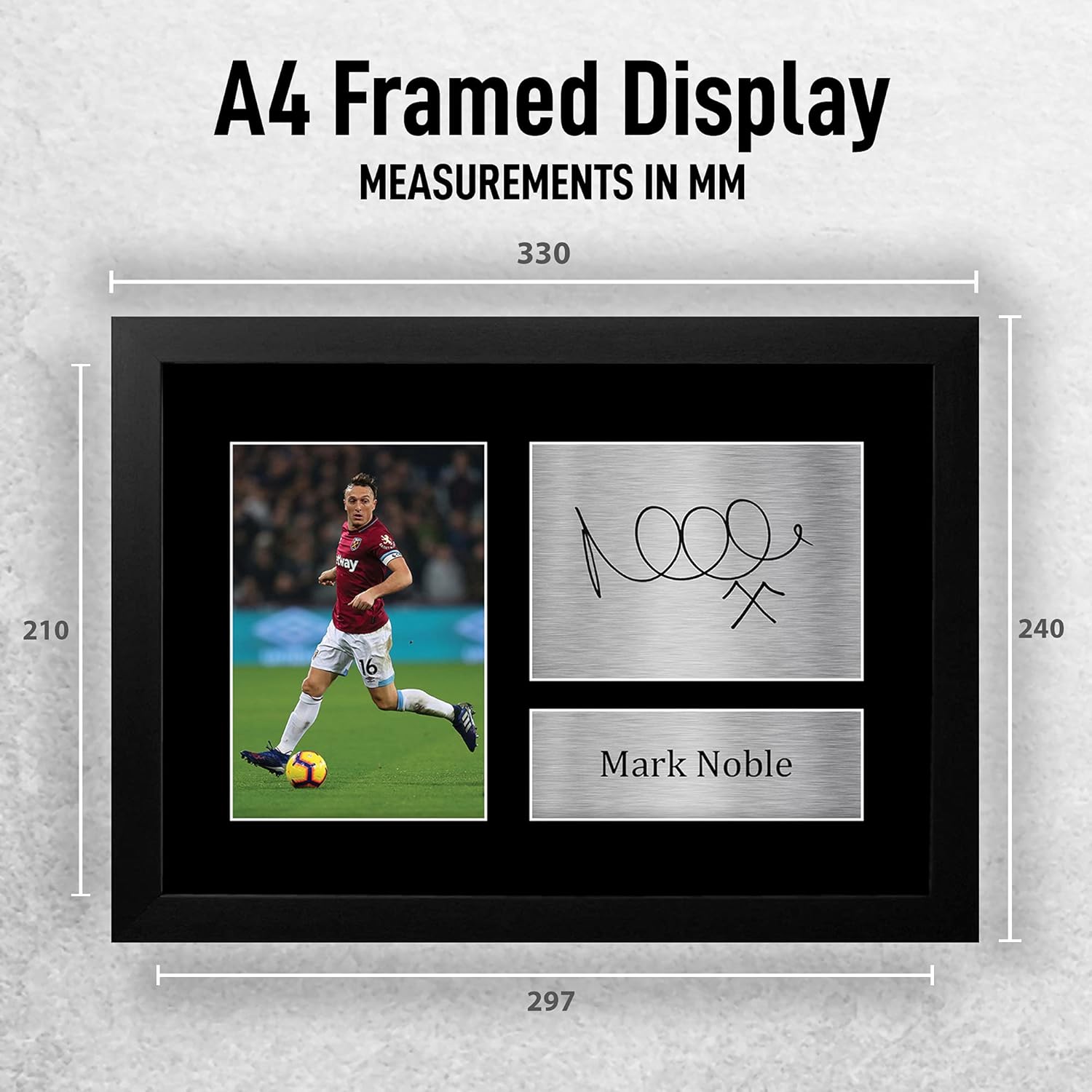 Thumbnail 1 de HWC Trading FR Mark Noble Gift Signed Framed A4 Print
