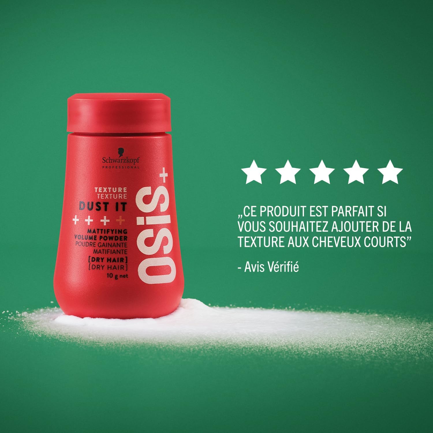 Detalle de Schwarzkopf Professional OSiS Dust It Poudre Matifiante – Texture et volume instantanés (10 g)