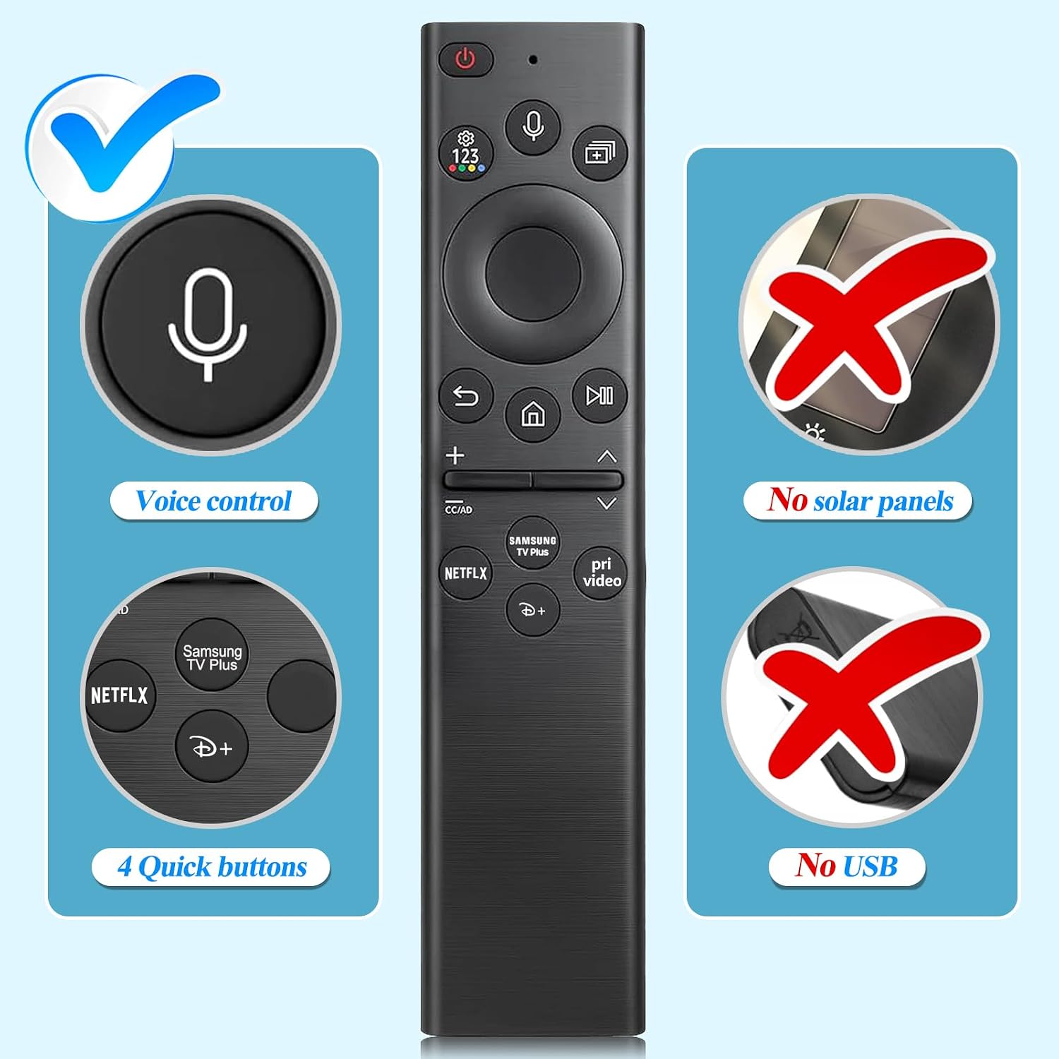 Thumbnail 5 de Samsung BN59-01385A voice remote replacement