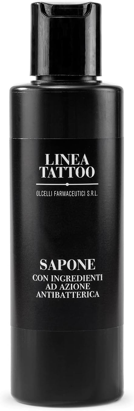 Detalle de Line Tattoo Sapone con Ingredienti ad Azione Antibatterica con Tea Tree, Albero del Tè – 125 ml