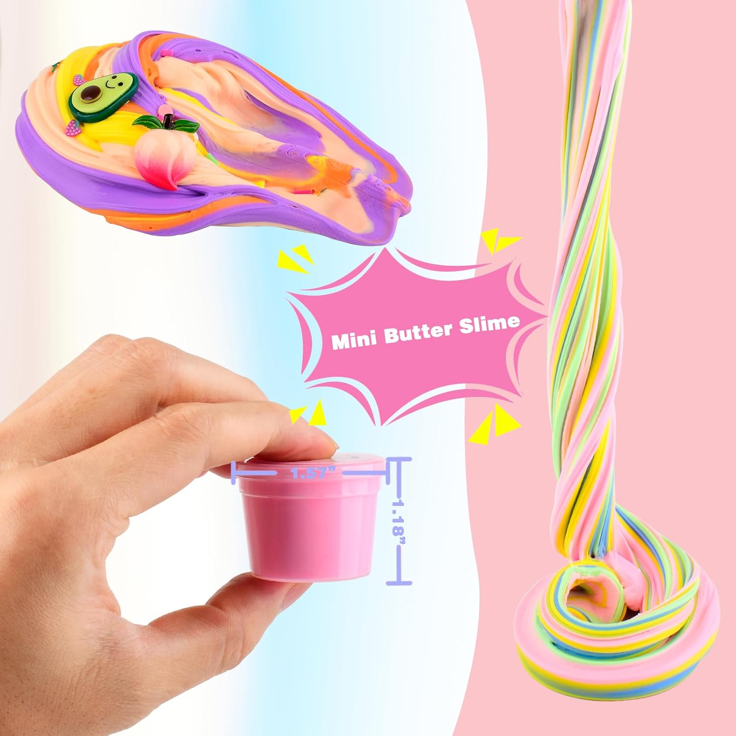 Thumbnail 4 de 20 Pack Mini Butter Slime 1.1oz party favours