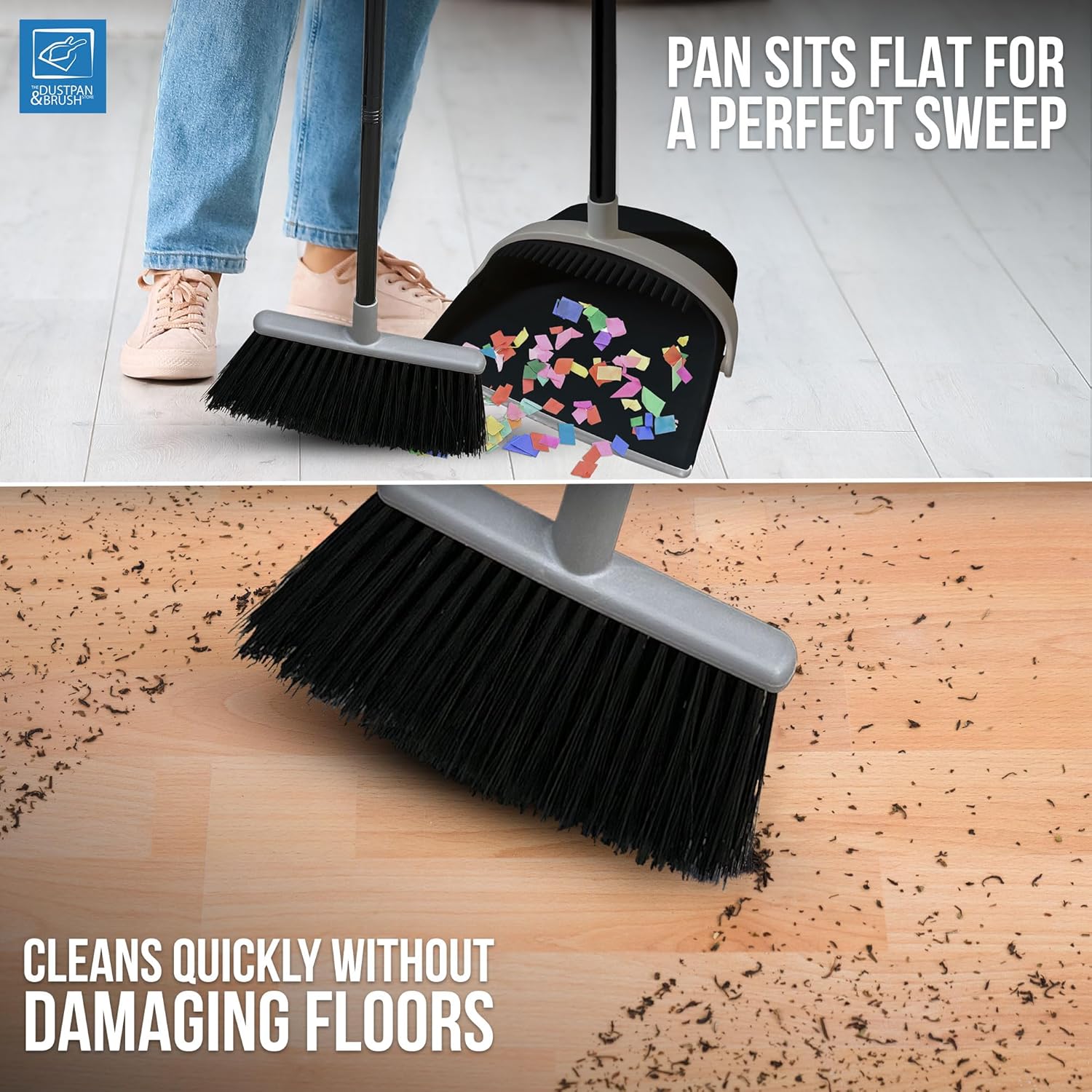 Detalle de Long Handled Dustpan and Brush Set — Tall 1.0m 🧹