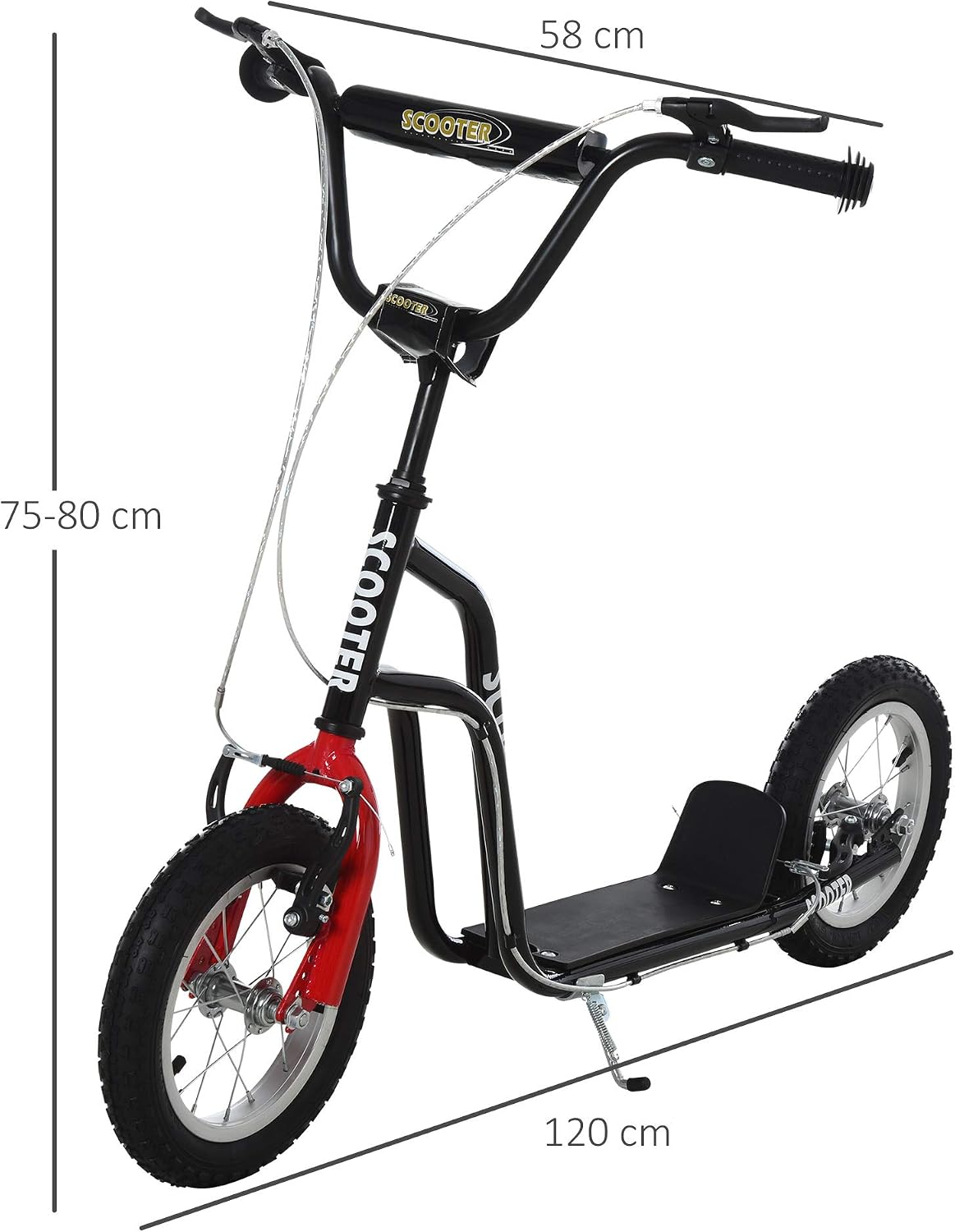 Thumbnail 6 de HOMCOM Patinete infantil con manillar ajustable 75–80 cm