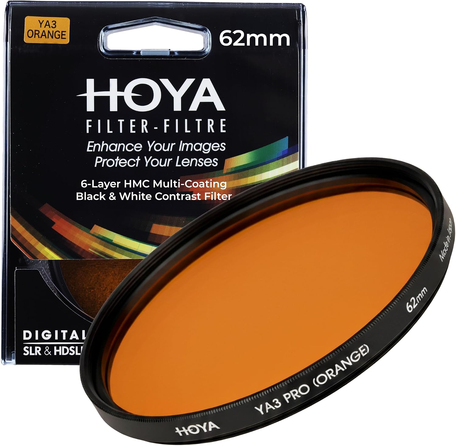 Detalle de Hoya YA3 HMC – pomarańczowy filtr fotograficzny 62 mm
