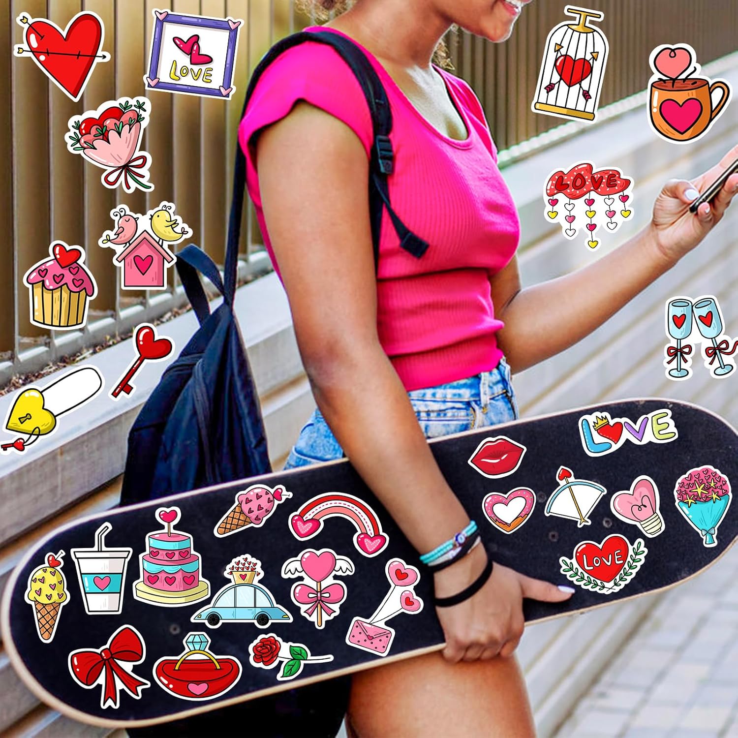 Thumbnail 2 de 360Pcs 120 Styles Valentine's Day Stickers 🎨