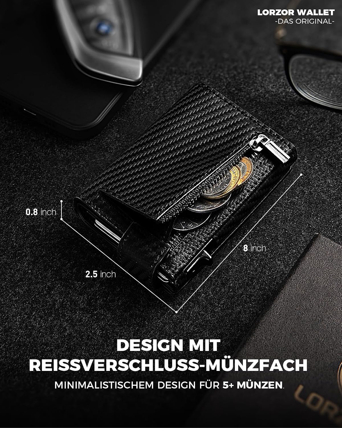 Thumbnail 5 de LORZOR AirTag Wallet Slim Geldbörse
