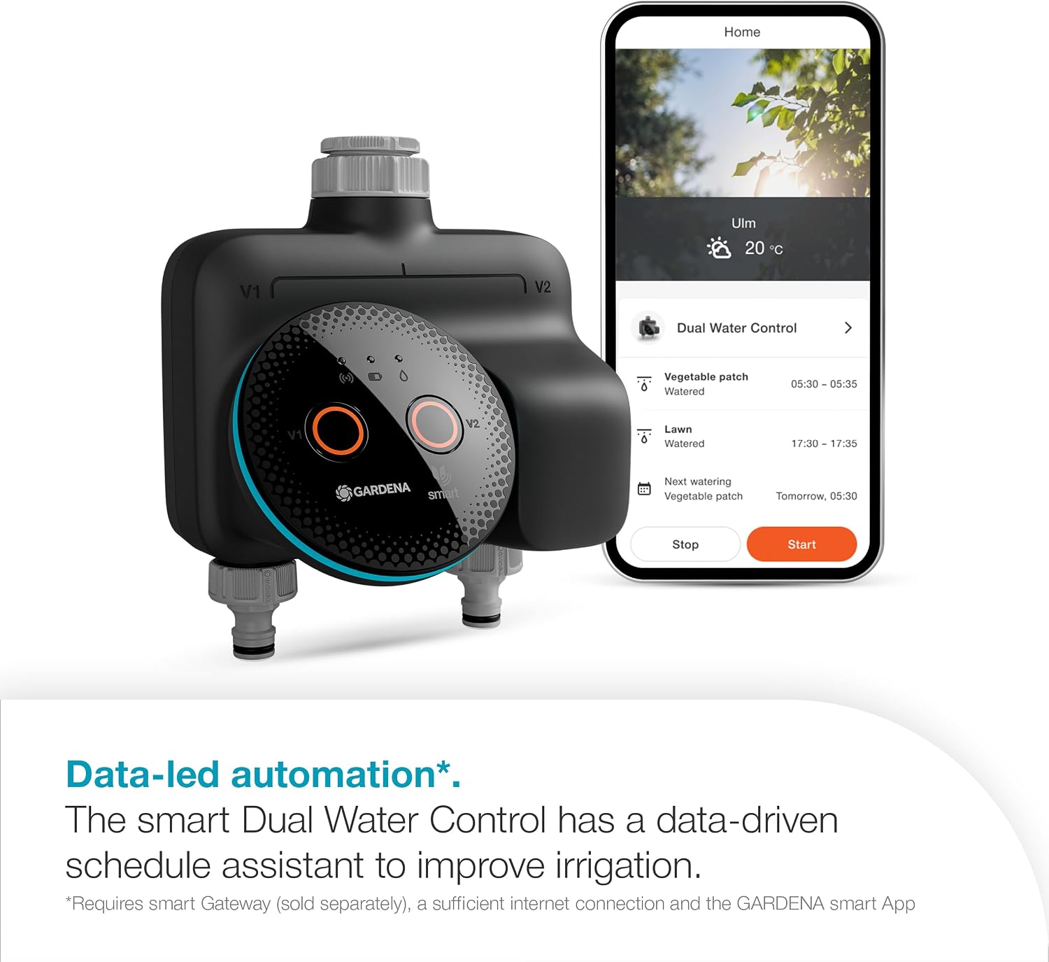Thumbnail 1 de Gardena smart Dual Water Control: Data-driven irrigation for two independent garden zones