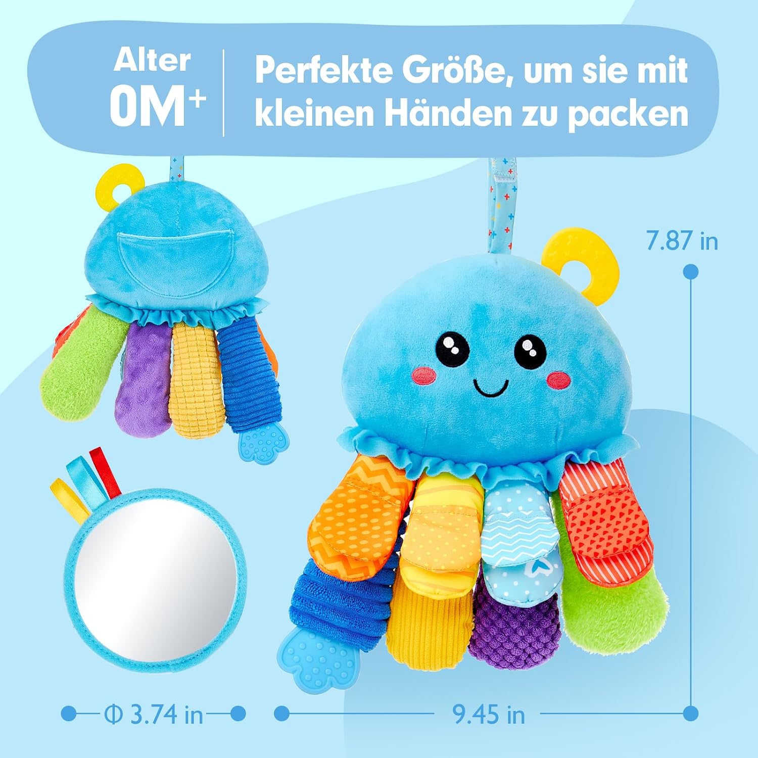 Thumbnail 5 de hahaland 2 in 1 Oktopus Baby Sensorik Spielzeug