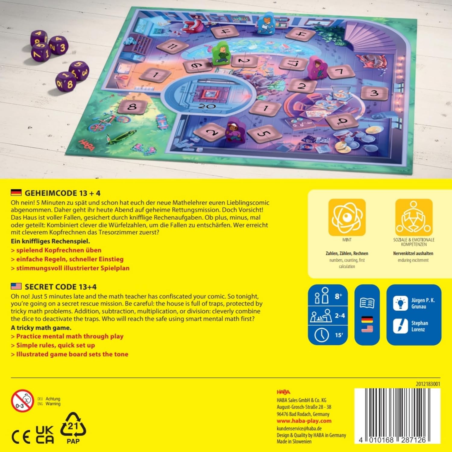 Thumbnail 6 de HABA Geheimcode 13+4 – Lern-Brettspiel & Rechenspiel für Kinder ab 8