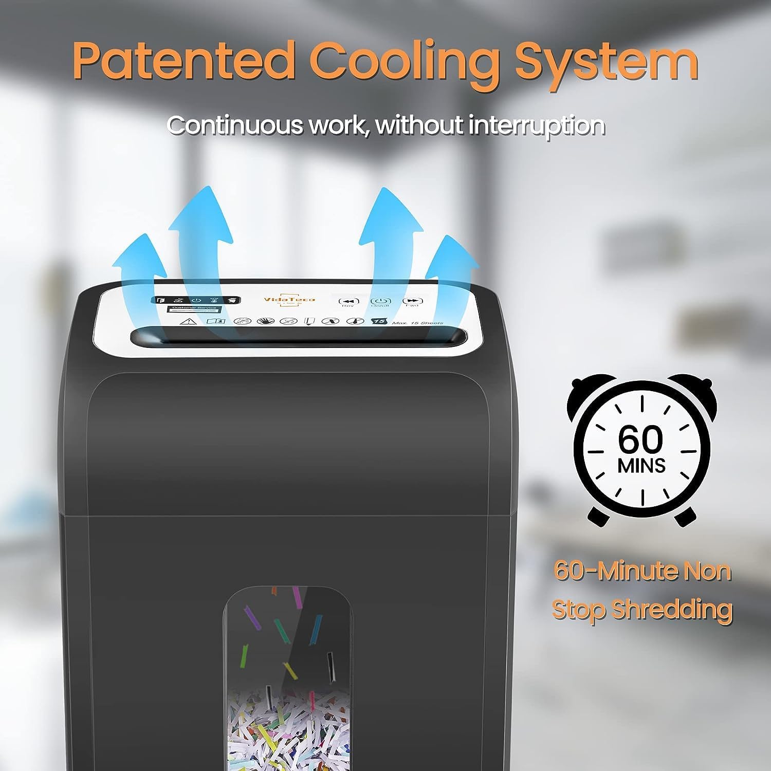 Thumbnail 3 de VidaTeco 15 Blatt Aktenvernichter 60 Min 📄