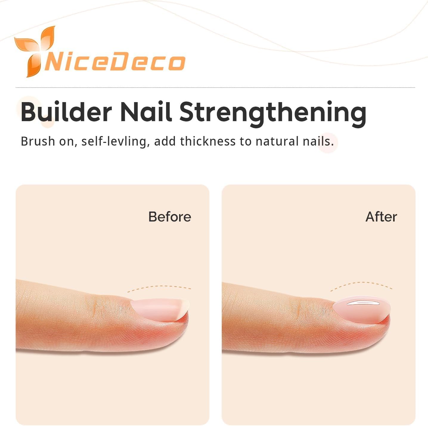 Thumbnail 1 de Nicedeco Professionale Clear Base Rubber Gel e No Wipe Top Coat Set: Rinforzo, Autolivellante e Finish Naturale (15ML)
