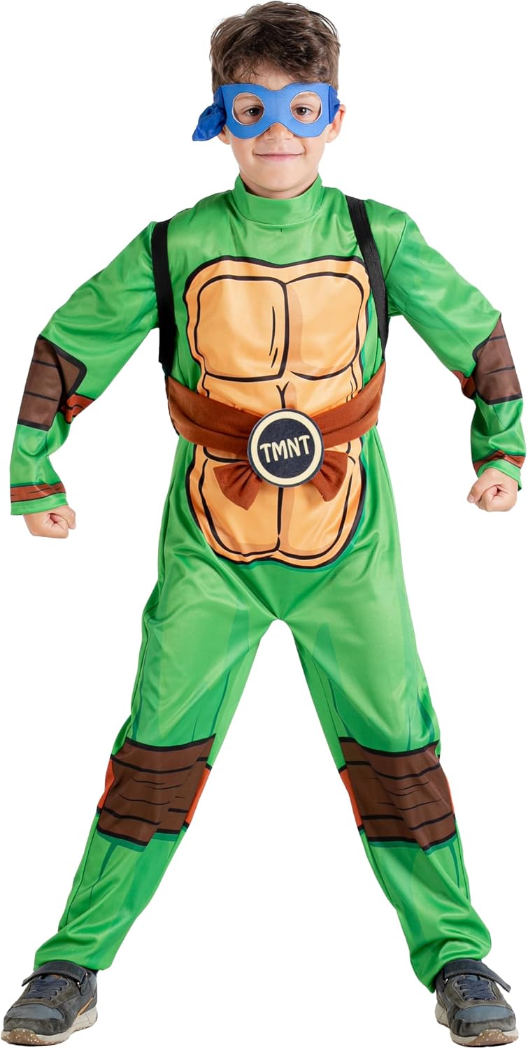 Detalle de Ninja Turtles – kostium dla dzieci 5–7 lat z pancerzem i 4 maskami