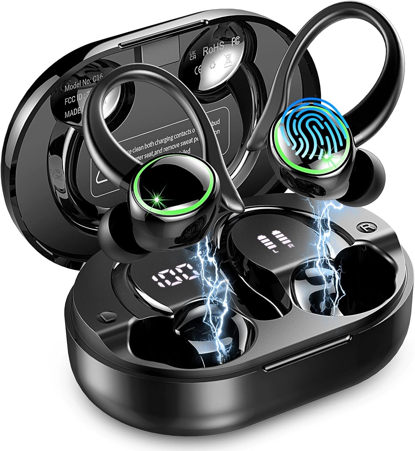 Detalle de Bluetooth Sport-Kopfhörer mit 50 Std