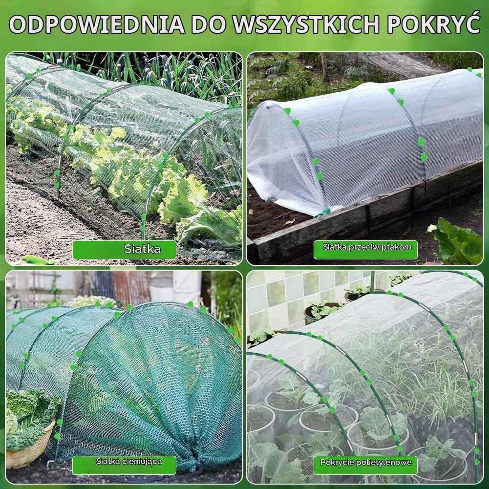 Detalle 1 de ANOMM zestaw obręczy ogrodowych z włókna szklanego, 30 elementów, klipsy