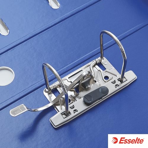 Detalle 2 de Archivador de Palanca con Anillas Essentials (Esselte 624291) – 3 Unidades, Azul, 75 mm