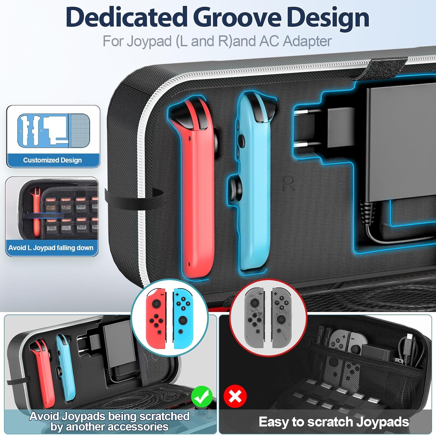 Thumbnail 6 de OIVO Étui Rigide pour Nintendo Switch et Switch OLED – protection solide et rangement intelligent