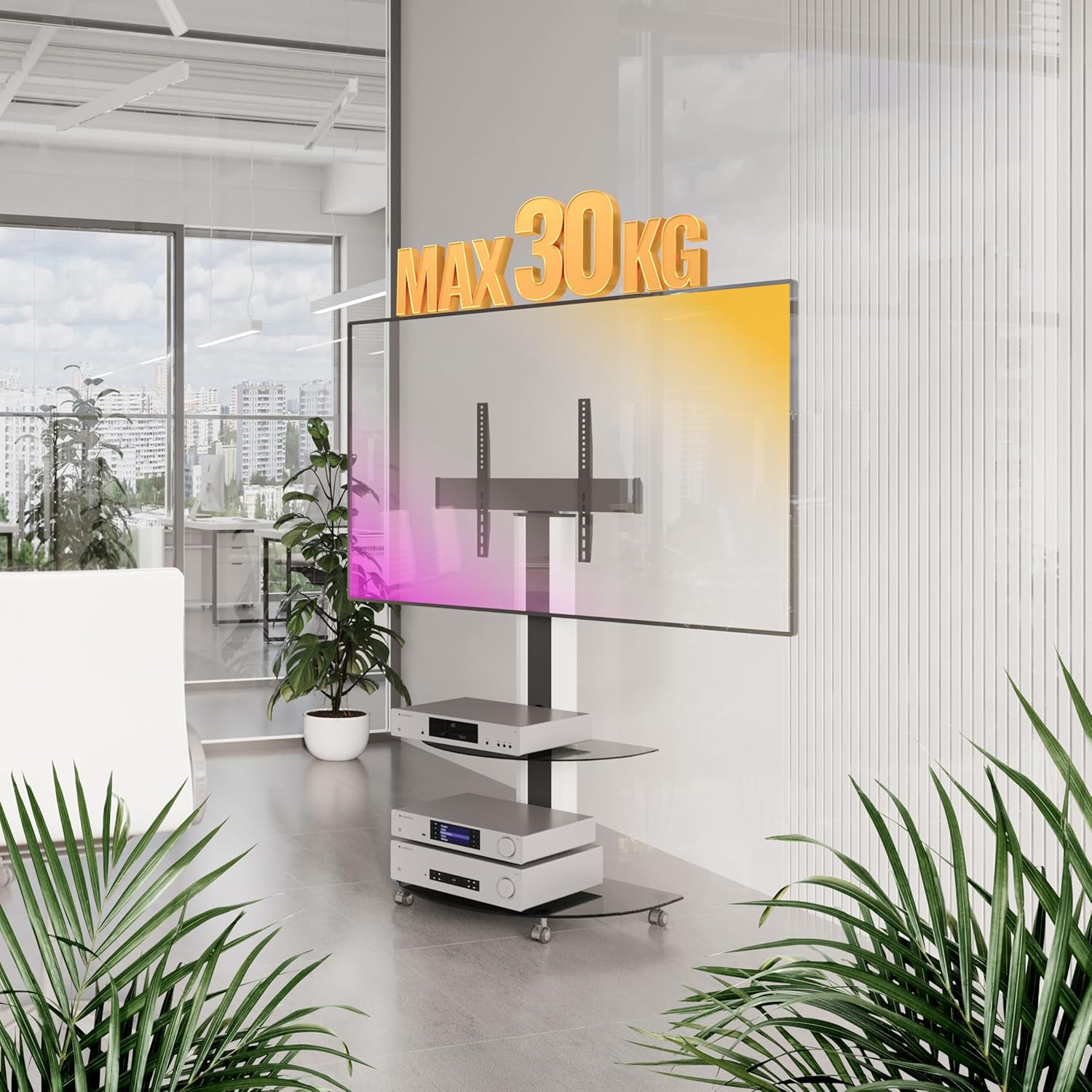 Thumbnail 6 de RICOO FS0502 supporto TV da pavimento orientabile per TV 30-65" (VESA 300x200–600x400)