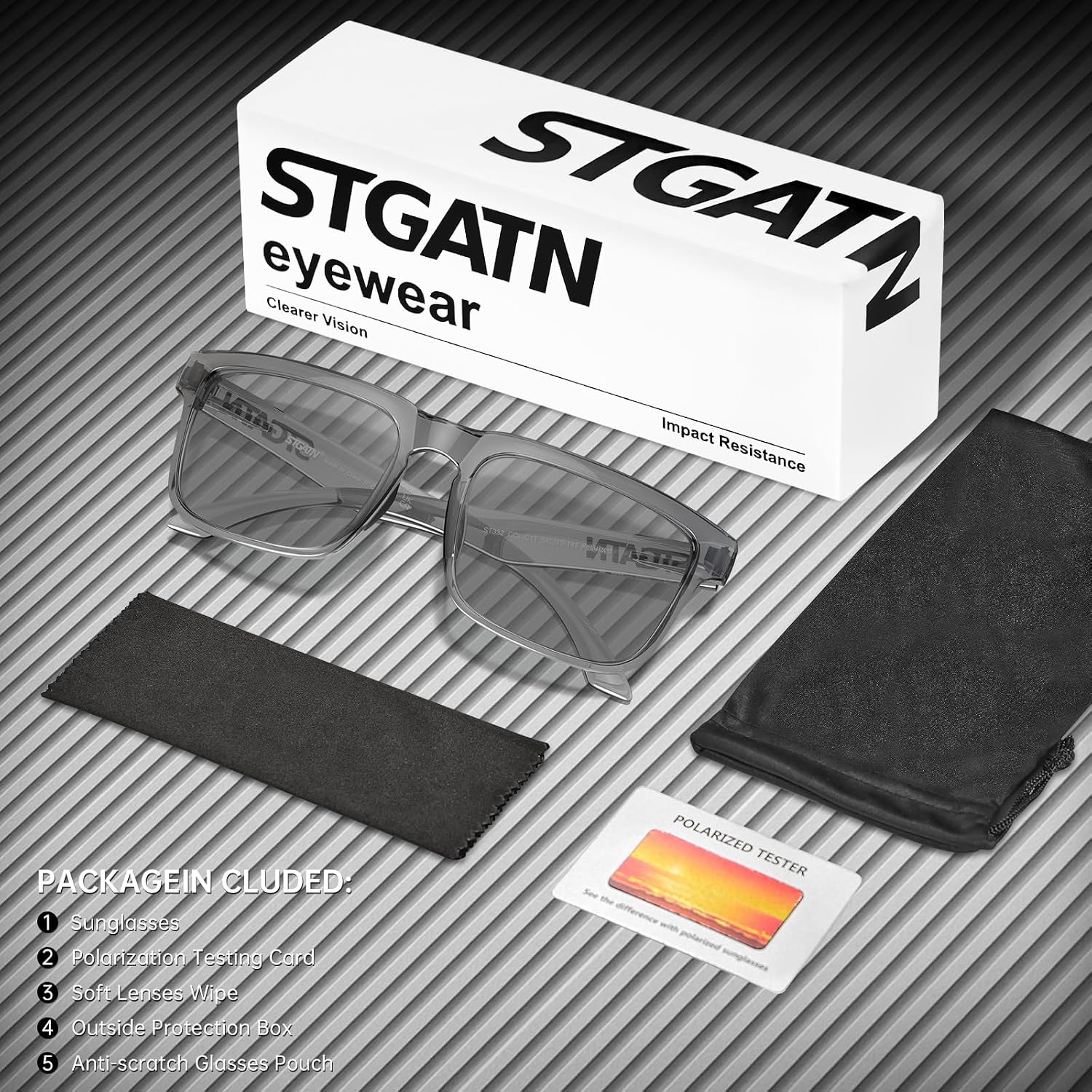 Detalle de STGATN Big Heads XL Polarised Sunglasses (Category 3) – TR90 oversized UV protection for large faces