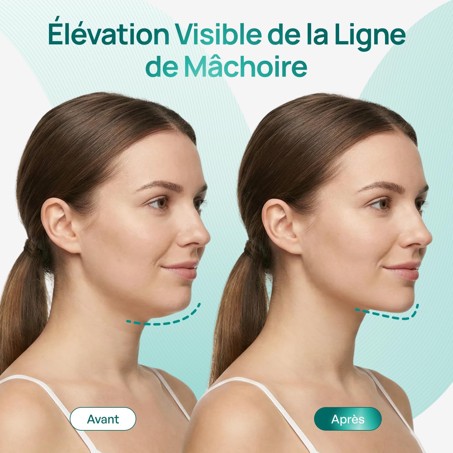 Thumbnail 1 de PLANTIFIQUE Double Menton Masque Visage V-Line – Gaine 5 Ceintures Hydratant et Raffermissant
