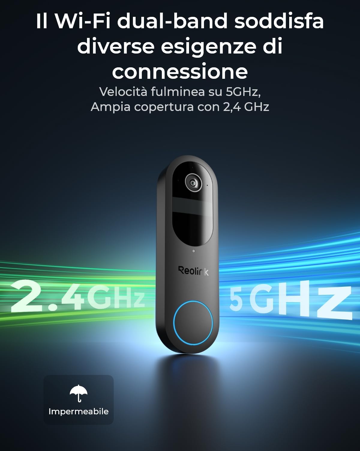 Thumbnail 4 de Reolink Bundle Sicurezza con Doorbell Camera 2K: batteria/wired, vista 150°×150° + Home Hub Mini