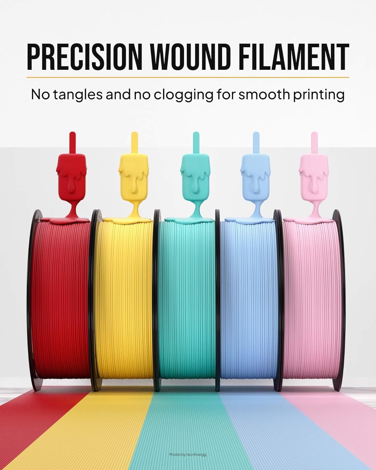 Detalle 2 de ELEGOO Matte PLA Filament 1kg 1.75mm